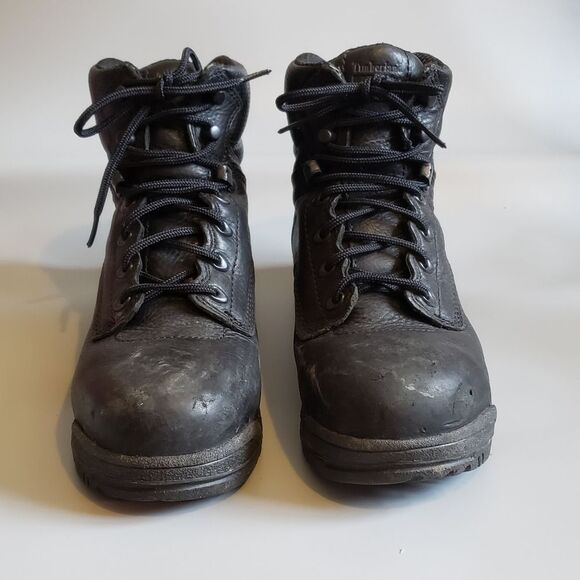 Timberland PRO Women's Black Leather Titan Alloy Toe Work Boot Size 9 M - Picture 5 of 13
